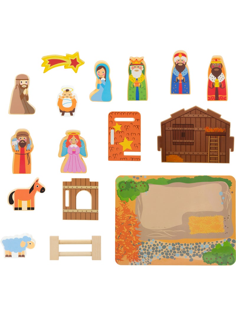 Crèche en bois 20 pièces woomax N/A - Kiabi