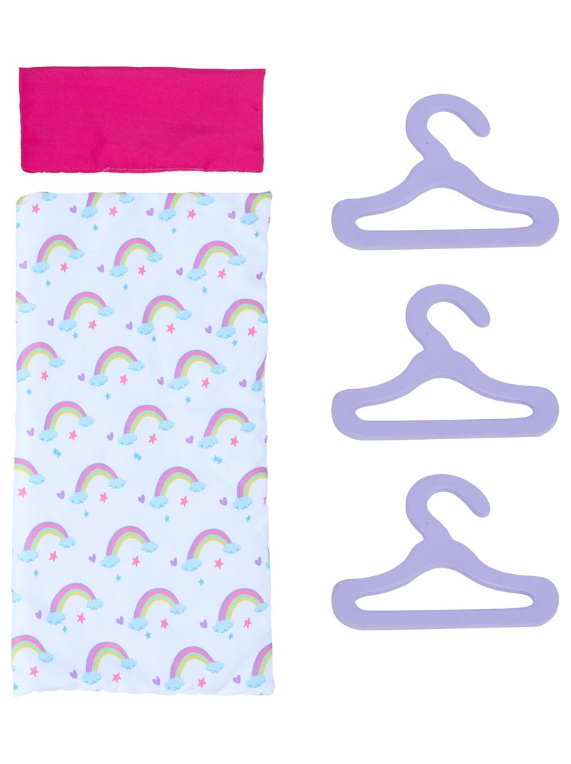 Crèche Poupon Bois 6-en-1 Berceau, Table à Langer, Chaise Blanc Multicolore Bleu - Kiabi