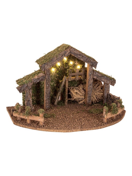 Crèche traditionnelle de Noël vide - LED - Kiabi