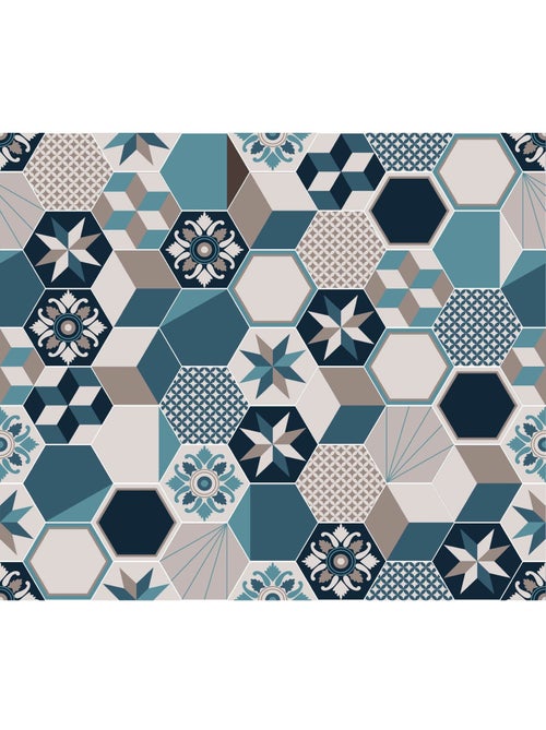 Crédence adhésive carreaux en aluminium Exa - Kiabi