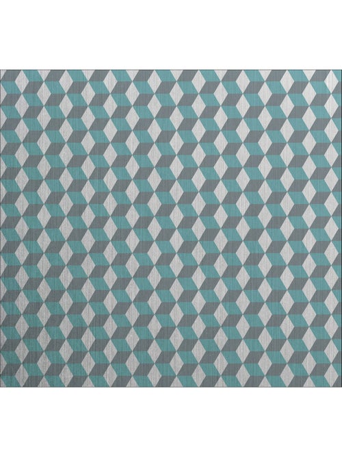 Crédence adhésive en alu Cube - L. 20 x l. 20 cm - Gris - Kiabi