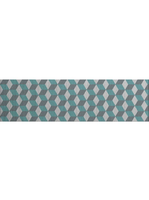 Crédence adhésive en alu Cube - L. 90 x l. 20 cm - Gris - Kiabi