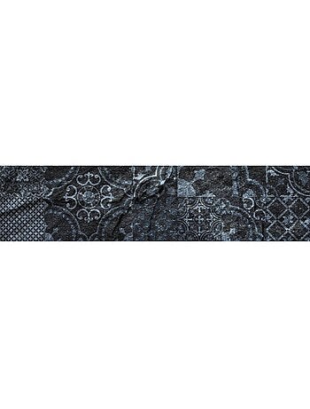 Crédence adhésive en alu imitation Ardoise - L. 20 x l. 90 cm - Noir