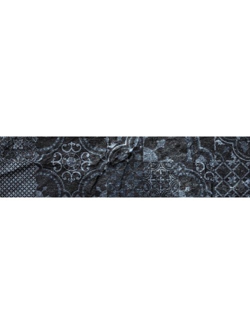 Crédence adhésive en alu imitation Ardoise - L. 20 x l. 90 cm - Noir - Kiabi