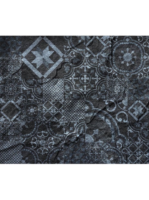 Crédence adhésive en alu imitation Ardoise - L. 70 x l. 40 cm - Noir - Kiabi