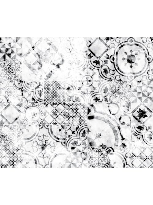 Crédence adhésive en alu imitation Marbre - L. 70 x l. 60 cm - Blanc - Kiabi