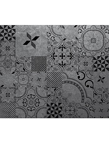 Crédence adhésive en alu imitation Métal - L. 70 x l. 40 cm - Noir