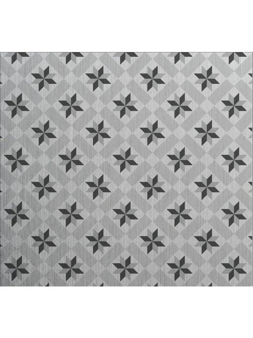 Crédence adhésive en aluminium Carreaux - L. 70 x l. 60 cm - Gris - Kiabi