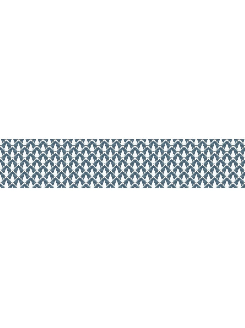 Crédence adhésive scandinave en PVC Décoration - L. 200 x l. 40 cm - Bleu Bleu - Kiabi