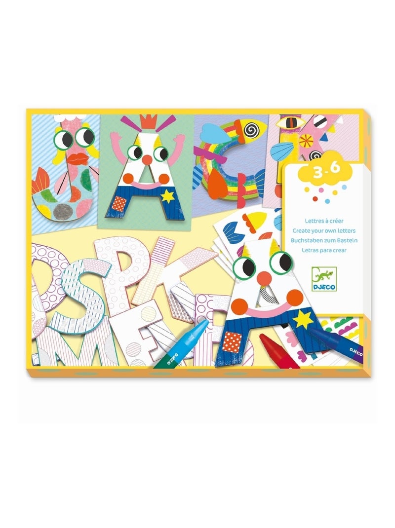 Créer avec des formes - Un monde à créer, lettres Multicolore - Kiabi