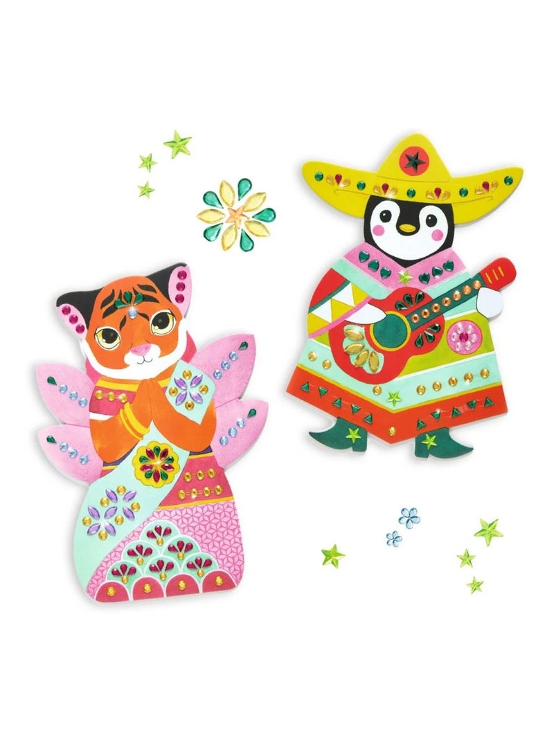Créer avec des stickers Brillants Multicolore - Kiabi