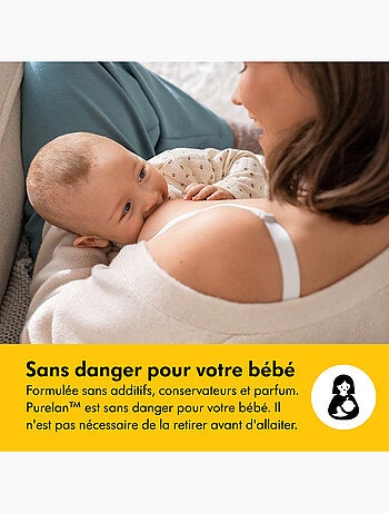 Crème à la lanoline Medela Purelan - Naturelle, soulage mamelons douloureux et peau sèche