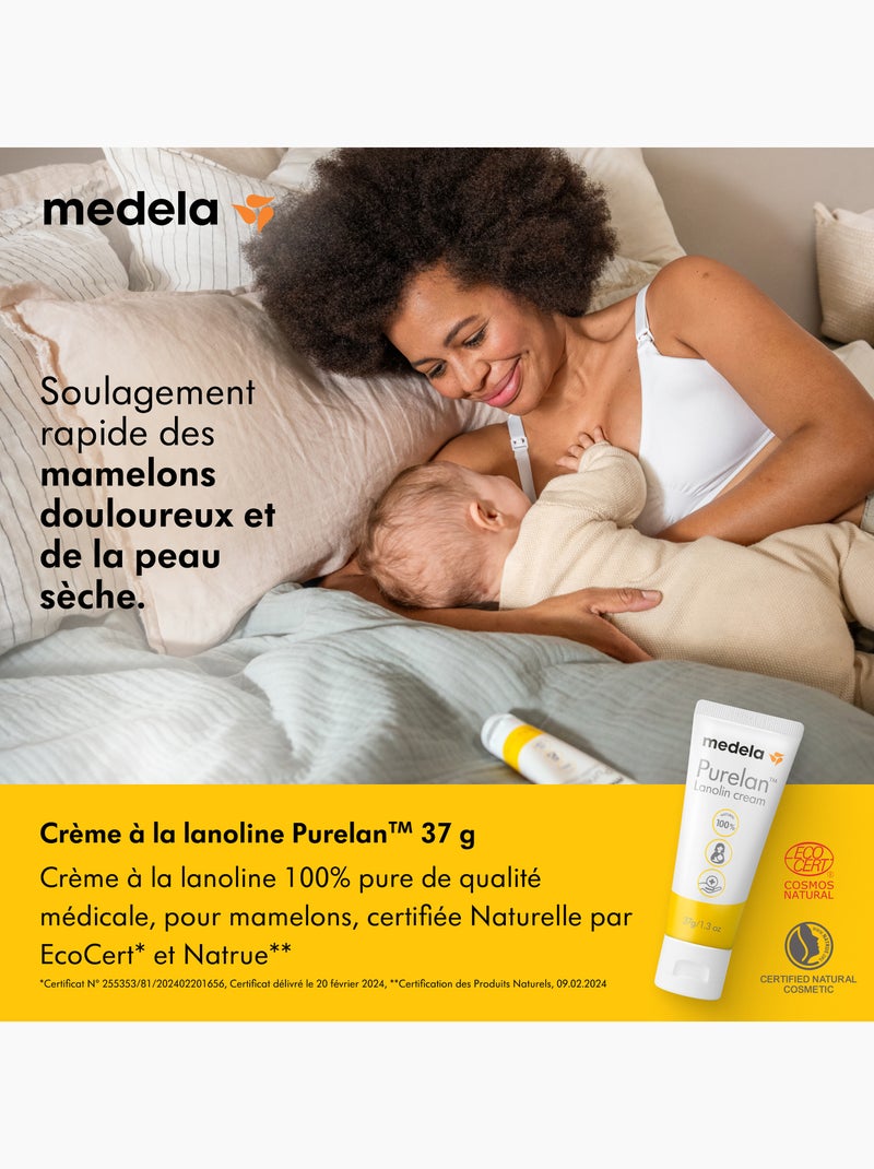 Crème à la lanoline Medela Purelan - Naturelle, soulage mamelons douloureux et peau sèche Transparent - Kiabi