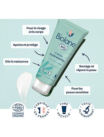 Crème hydratante certifiée biologique 100ml biolane