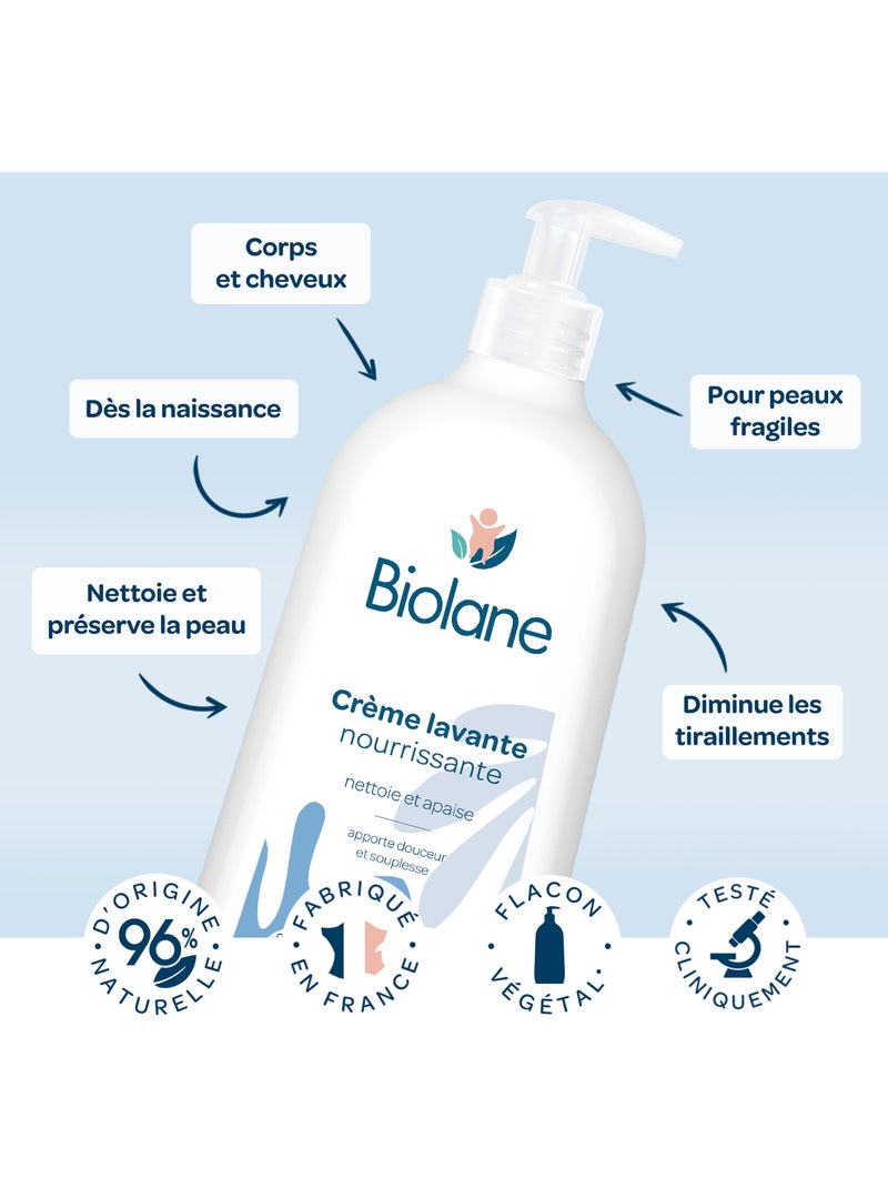Crème lavante nourrissante 750ml biolane Multicolore - Kiabi