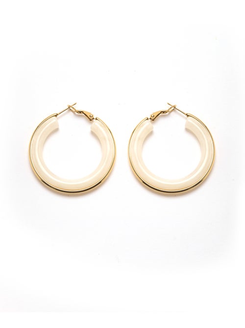 Boucles D'oreilles Fantaisie Dorées Brillantes Pour Femme - Neuf Sans Emballage - Style Moderne Et Accrocheur