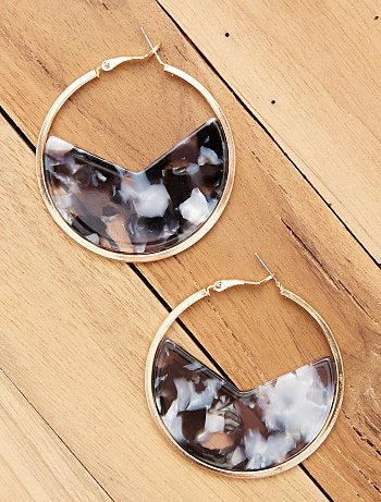 Créoles en résine - Kiabi