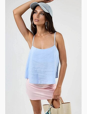Crop top à col carré busem