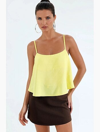 Crop top à col carré busem
