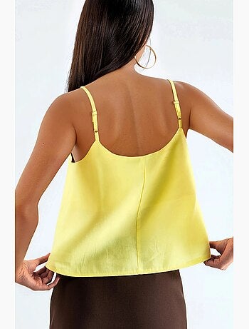 Crop top à col carré busem