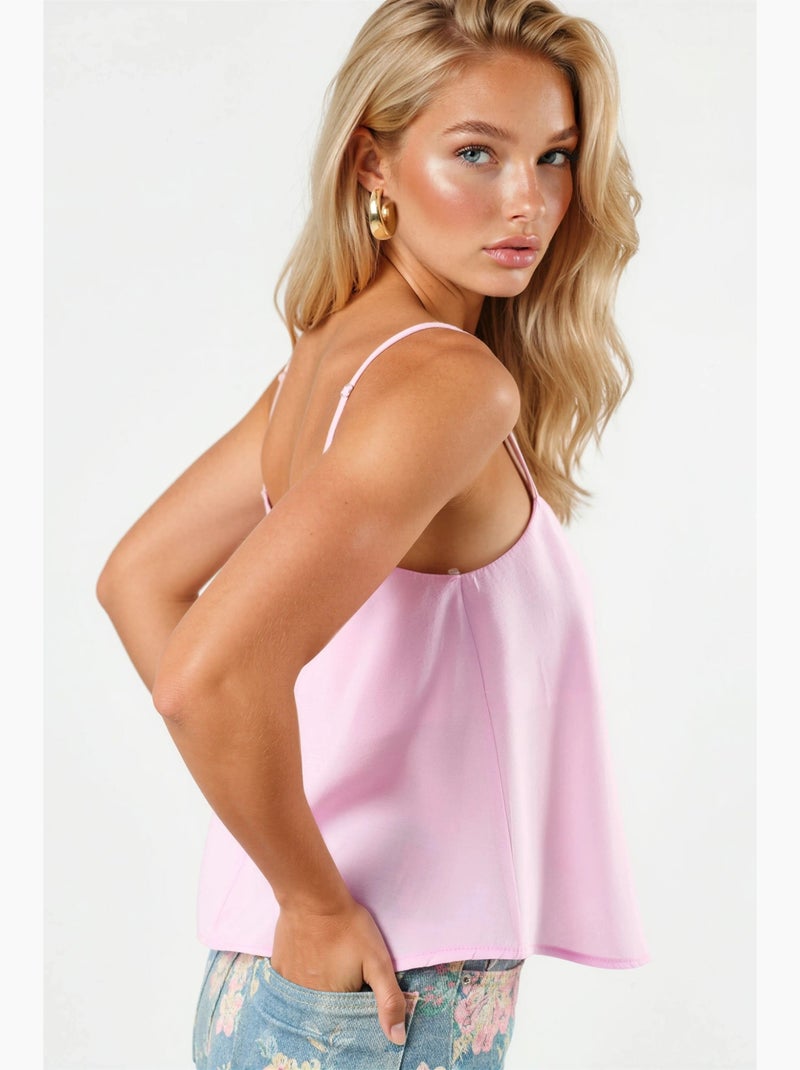 Crop top à col carré busem Rose pâle - Kiabi