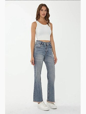 Crop top basique à boutons détaillés hiccup