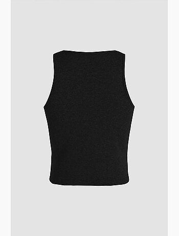 Crop top basique à boutons détaillés hiccup