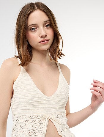 Crop top en crochet