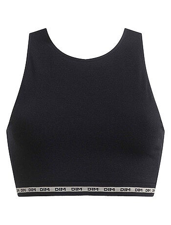 Crop top en microfibre côtelée sans couture Icons Seamless