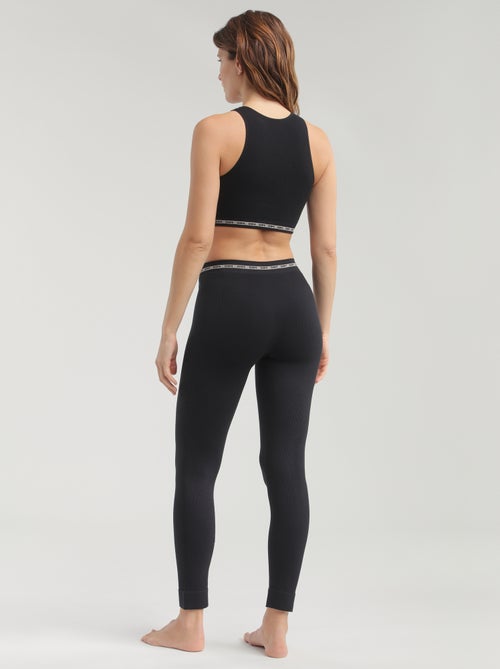 Crop top en microfibre côtelée sans couture Icons Seamless - Kiabi