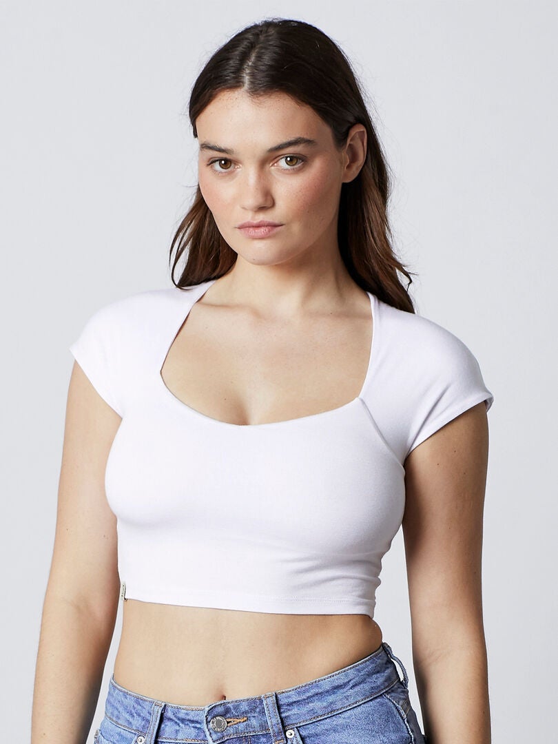 Crop top manches courtes blanc Ilana - RougeGorge Lingerie Blanc - Kiabi