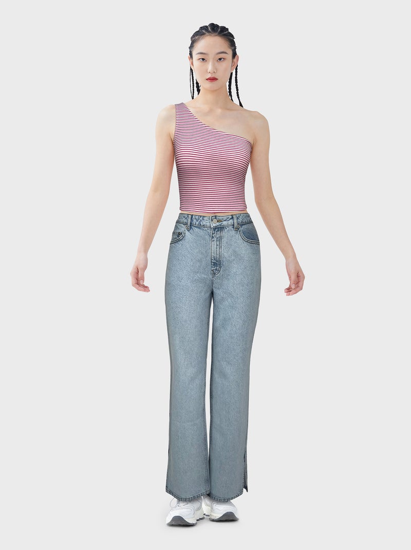 Crop top one shoulder Rose - Kiabi