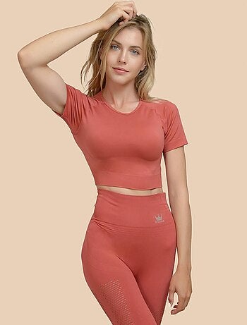 Crop top sans coutures Femme Fitness, Naya