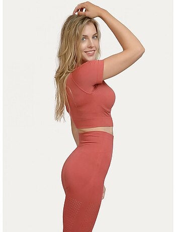Crop top sans coutures Femme Fitness, Naya