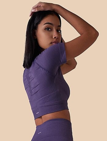 Crop top sans coutures Femme Fitness, Naya