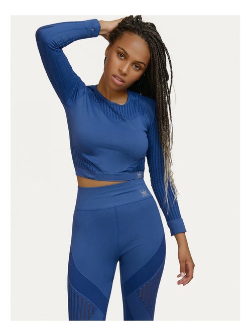 Crop top sans coutures Manches longues Femme Fitness, Alisha - Kiabi