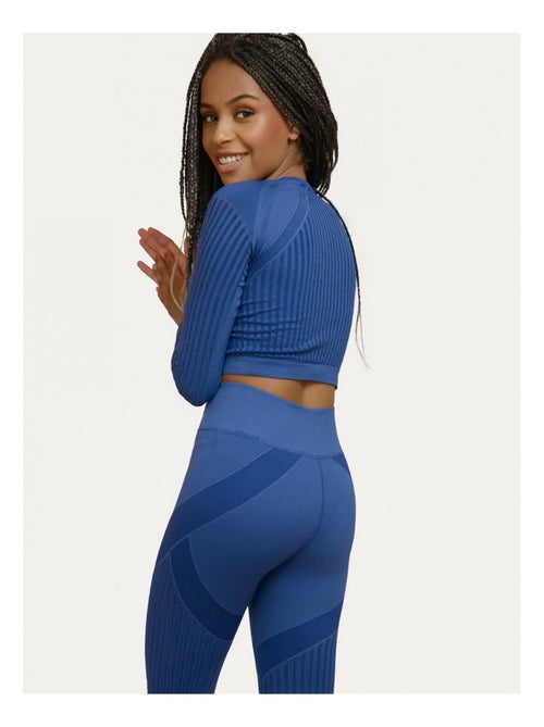 Crop top sans coutures Manches longues Femme Fitness, Alisha - Kiabi