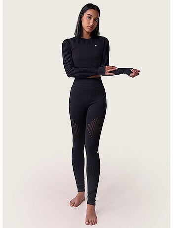 Crop top sans coutures Manches longues Femme Fitness, Alisha