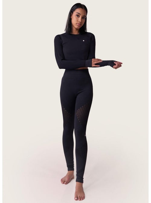 Crop top sans coutures Manches longues Femme Fitness, Alisha - Kiabi