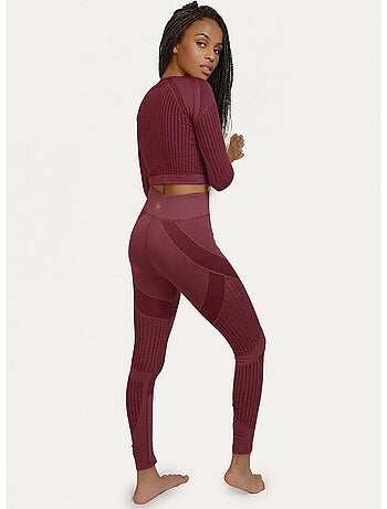 Crop top sans coutures Manches longues Femme Fitness, Alisha