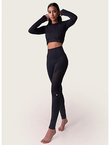 Crop top sans coutures Manches longues Femme Fitness, Alisha