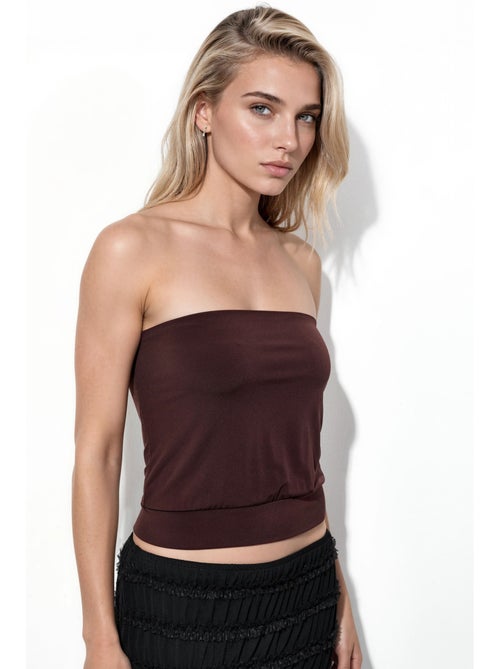 Crop top tricoté sans bretelles busem - Kiabi Crop top tricoté sans bretelles busem - Kiabi