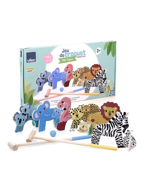 Croquet en bois animaux Petit Safari - Kiabi