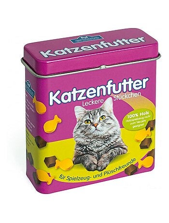 Croquettes pour chat en bois