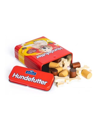 Croquettes pour chien en bois