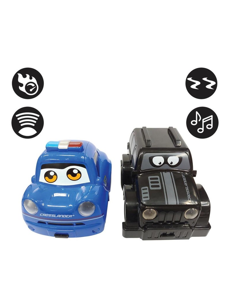 Crosslander Twin – Set de voiture télécommandée policier et voleur Multicolore - Kiabi