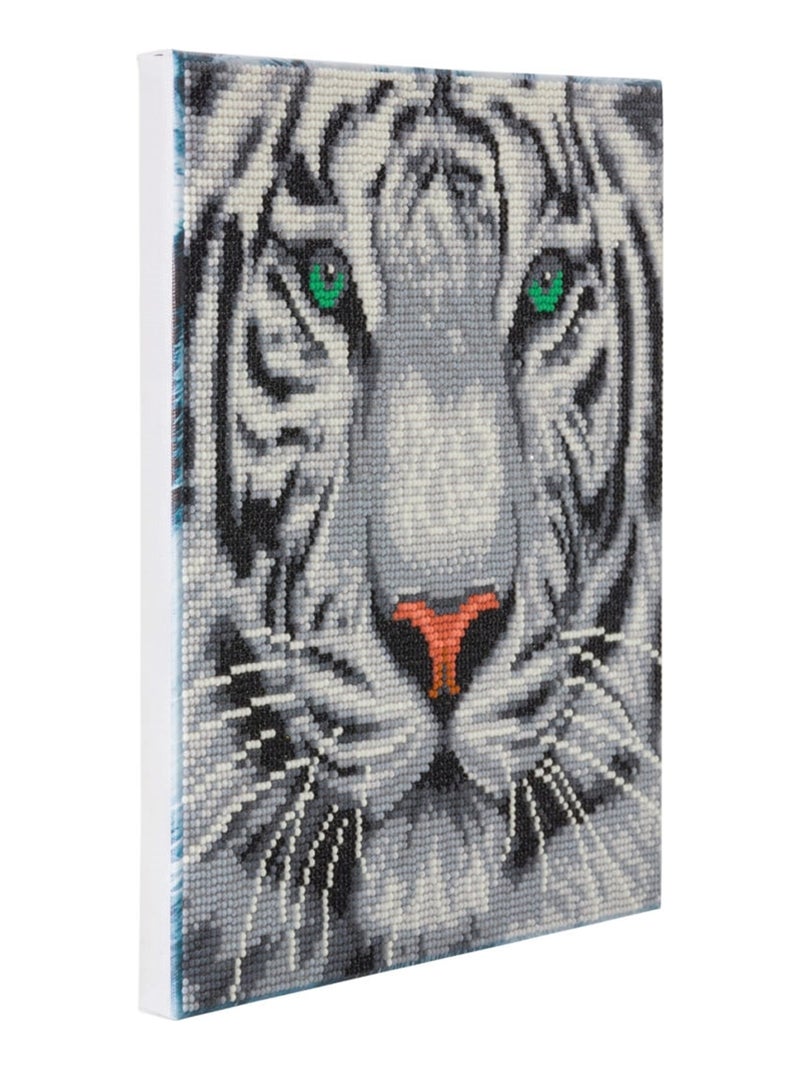Crystal Art Tigre de neige N/A - Kiabi