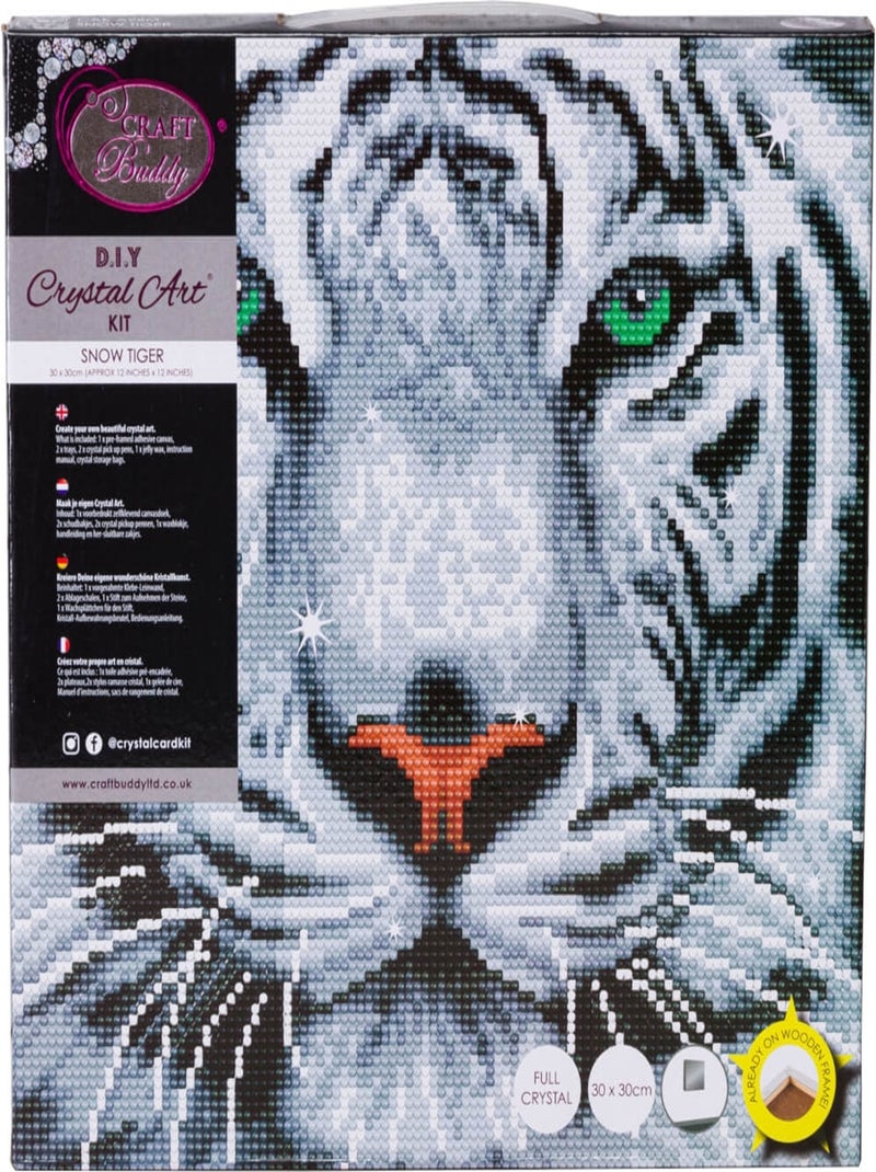 Crystal Art Tigre de neige N/A - Kiabi