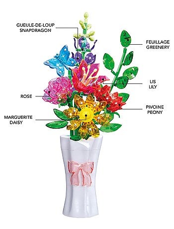Crystal gem bouquet de fleurs