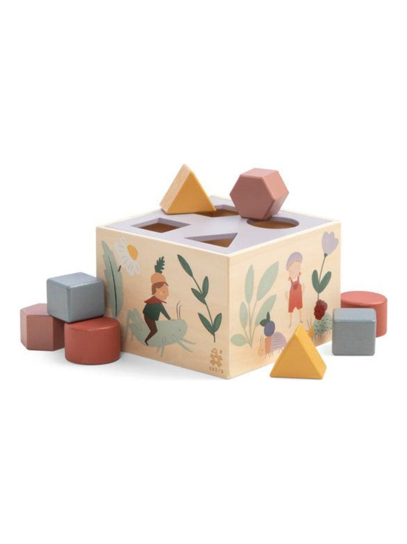 Cube à formes en bois Pixie Land en effet bois Plywood Multicolore - Kiabi